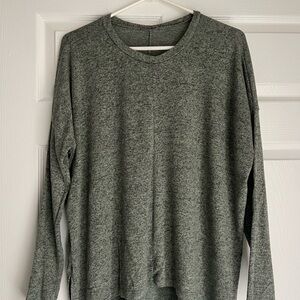 Gray Long Sleeve Top
